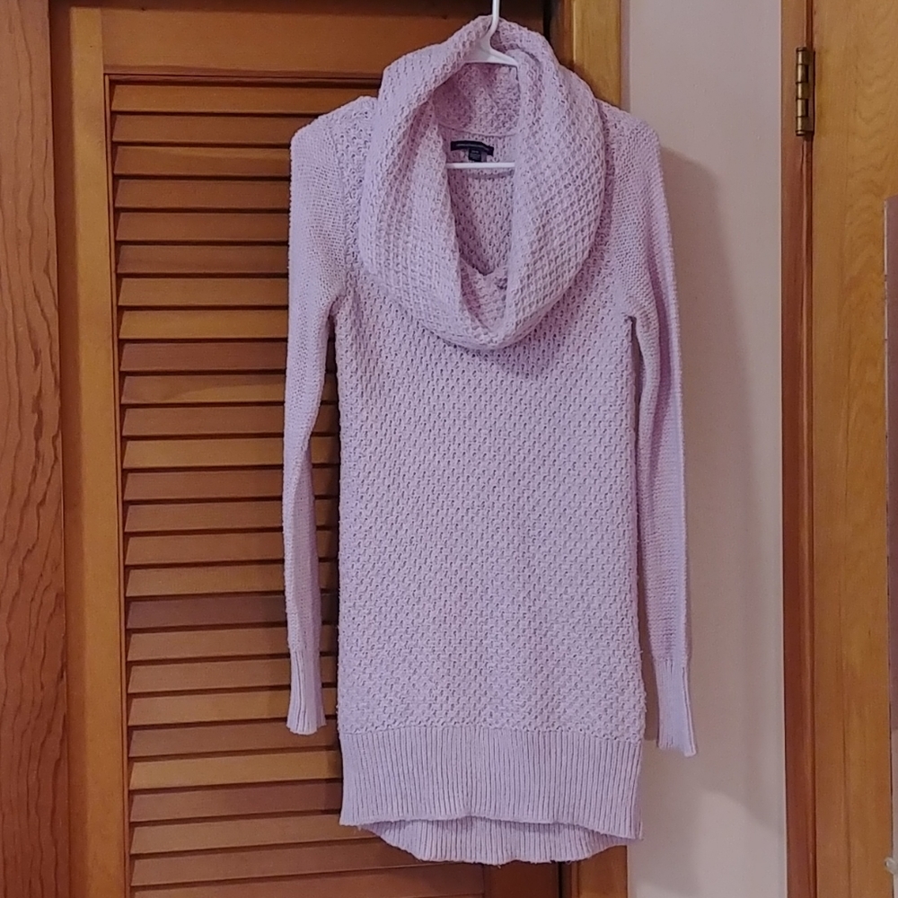 Cowel neck sweater dress